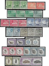 Aden 1953-63 extended set sg 48-72 less 59, 72a [34-36] MH Pictorial Definitives
