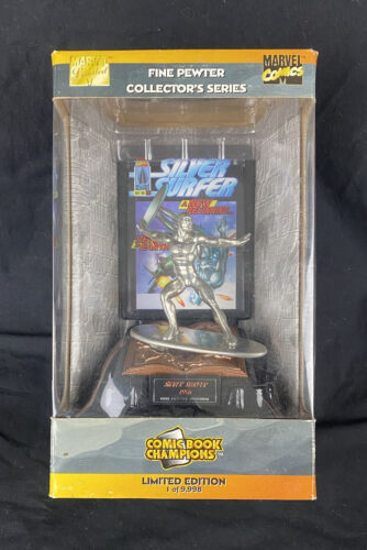 Marvel Silver Surfer Modern Age Fine Pewter 1996 Statue with COA New in Package! - Picture 1 of 7