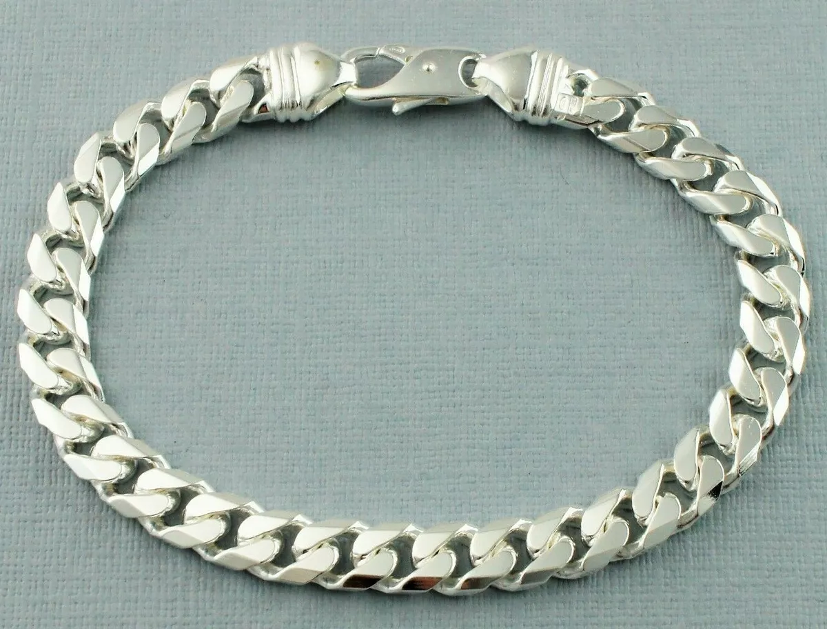 Mens Wheat link sterling silver Bracelet Hallmarked | eBay