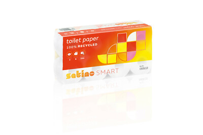 Wepa Toilettenpapier WC-Papier Satino Smart 2-lagig, weiß, 250 Blatt, 64 Rollen