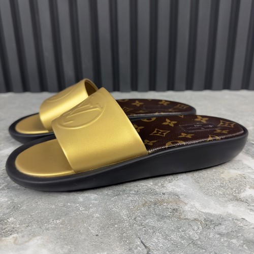 Muli Sunbath Louis Vuitton LV monogramma oro 8 US o 38 EUR - Foto 10 di 20