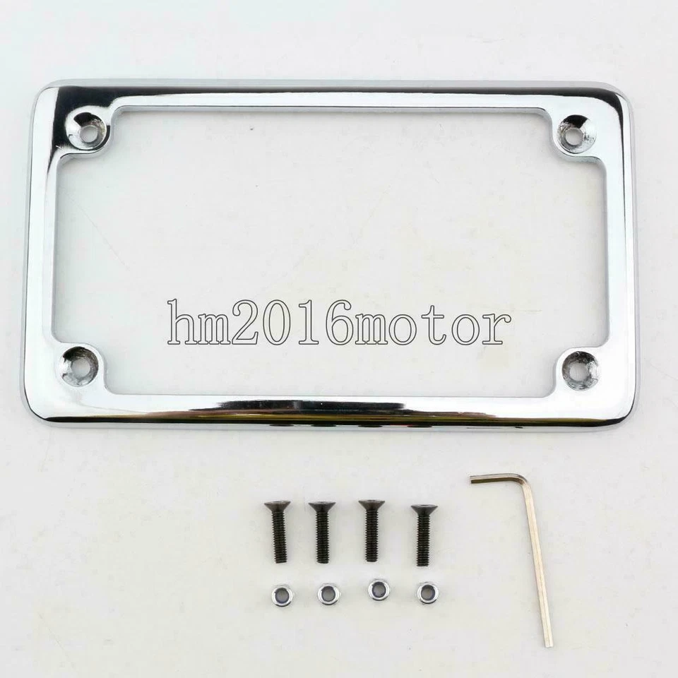 Хромированная рама номерного знака мотоцикла для мотоциклетных тарелок 7 x 4 дюйма хромированная рама - Изображение 2 из 4