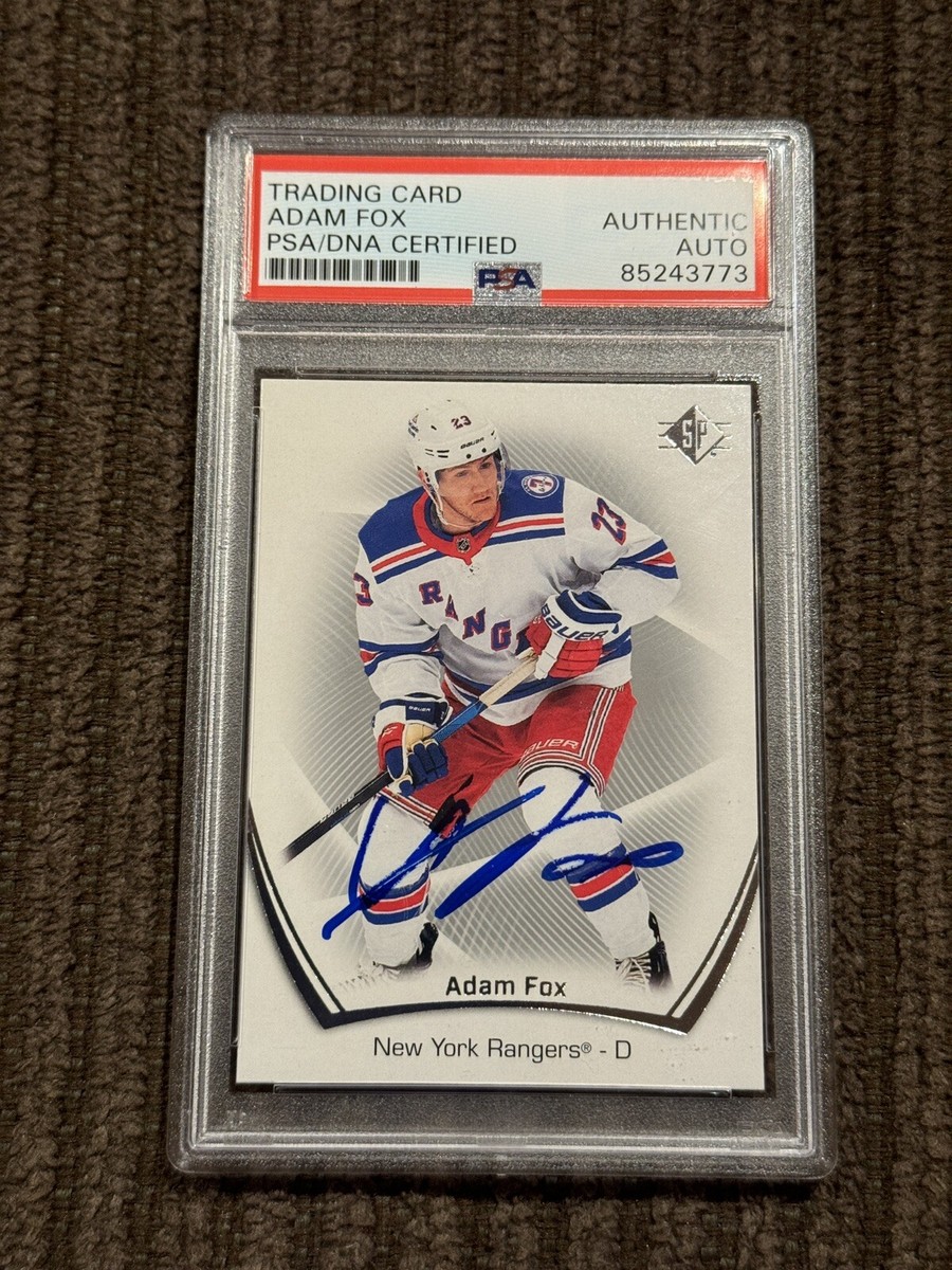 Adam Fox Signed 2022 Upper Deck Trading Card PSA AUTOGRAPH