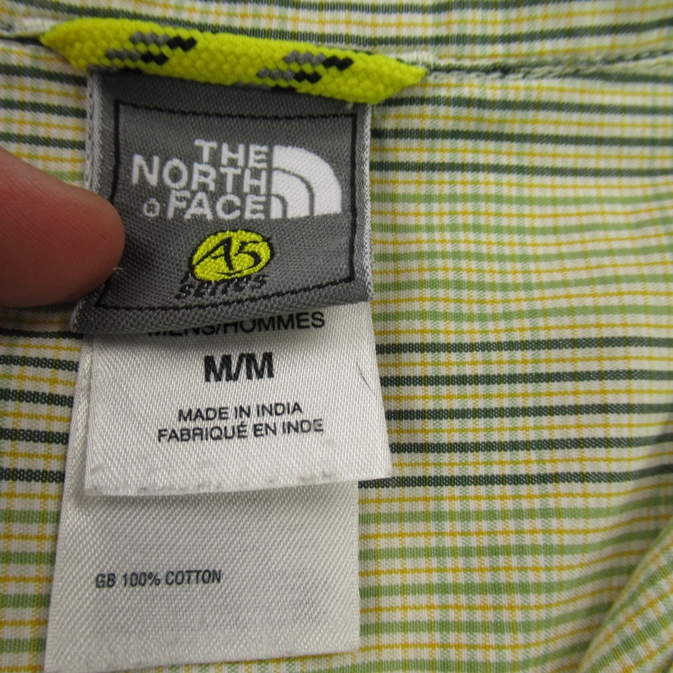 North Face Shirt Mens Medium Short Sleeve Stripes Pockets Button Front - Image 4 of 4