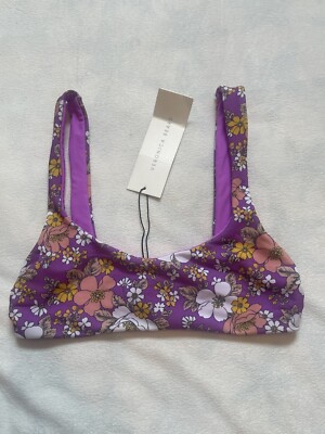 Veronica Beard Celeste Bikini Top In Orchid Multi Sz XS New