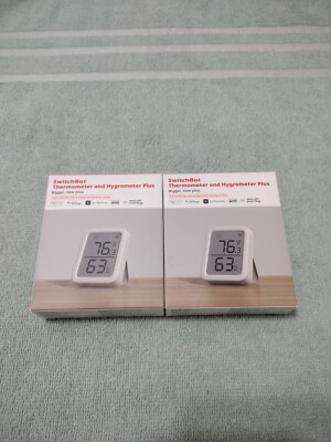 SwitchBot WiFi Thermometer Hygrometer Plus 2 Pack, Wireless Digital Indoor Tempe