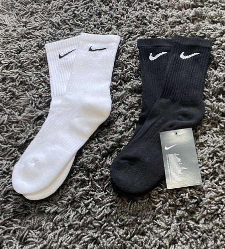 Nike Everyday Crew Cushioned Cotton Socks Small Junior Children Woman Kids Gift - Picture 2 of 5