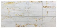 Pvc Wandverkleidung Wandpaneele 3D Gold Marble Marmor ( 6 StüCk)