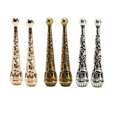 6Pcs Bolo Tie Tips Replacement End Caps for Men Antique Gold Bronze Silver