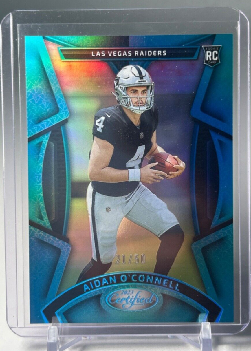 2023 Panini Certified Aidan O'Connell RC Teal Mirror /50 Oakland Raiders #125🏴