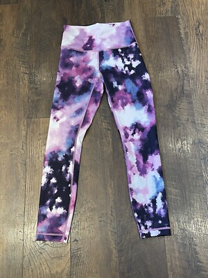 Lululemon Blooming Pixie Pink Purple Tie Dye Wunder Under Leggings size 