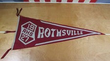 Vintage 1927 Rothsville High School Wool Felt Pennant 35" Antique Lancaster,PA.