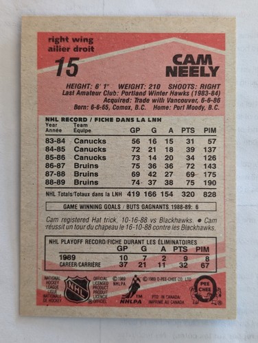 1989 NHL O-Pee-Chee OPC Hockey Cards Pick Your Cards - Picture 30 of 390