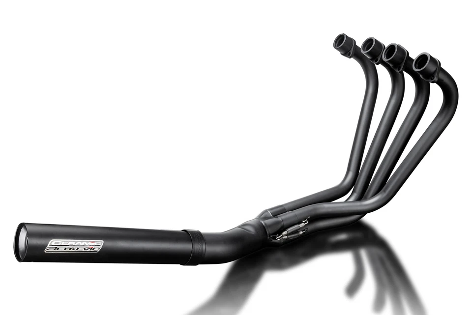 Escape completo Delkevic recubierto de cerámica negro con silenciador recto para GS1100E Foto 3 de 4