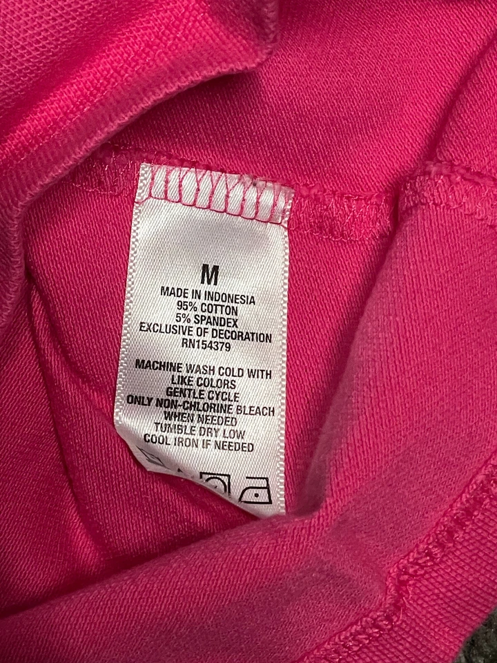 Aeropostale 女孩粉色 Polo 衬衫 学校 工作 休闲 M — 第 4/4 张图片