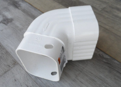 Amerimax Home Products  2 in. x 3 in. White Vinyl Downspout Gutter A-Elbow M0627