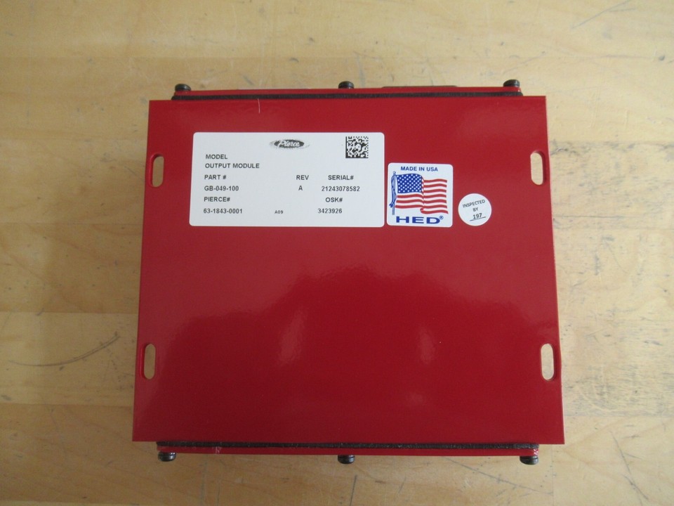 Pierce Sw Module Pierce Manufacturing Output Module, HED p/n GB-049-100, Pierce p/n 63 ...
