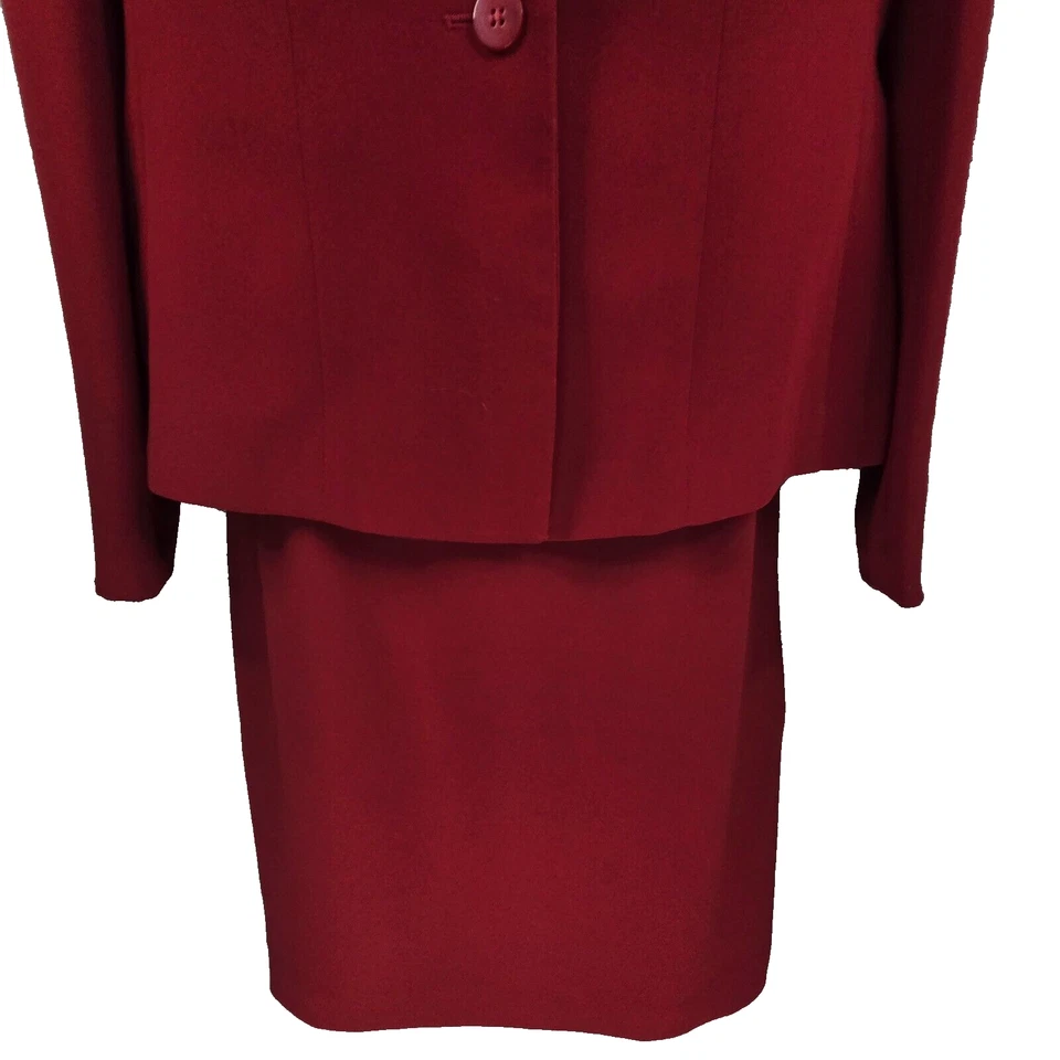 De colección Y2K Informal Esquina 2 piezas Falda Traje Eléctrico Mujer Talla 4 Rojo Oficina Carrera EE. UU. Foto 3 de 4