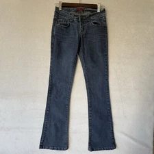 BONGO Ladies Junior Bootcut Jeans Low Rise Stretch Denim Pants - Size 1 (26x30)