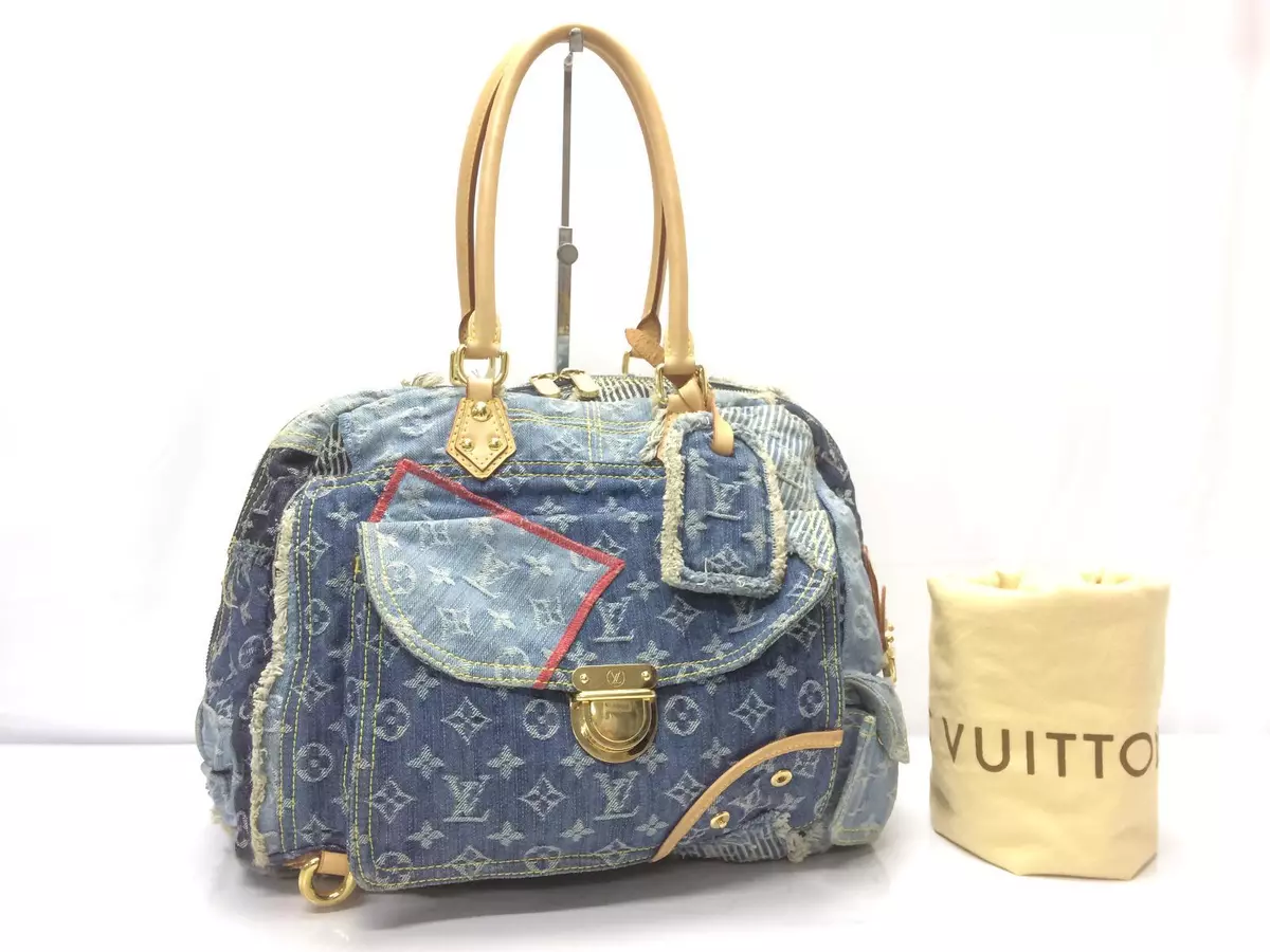 Louis Vuitton Limited Edition Black Denim Monogram Denim Patchwork