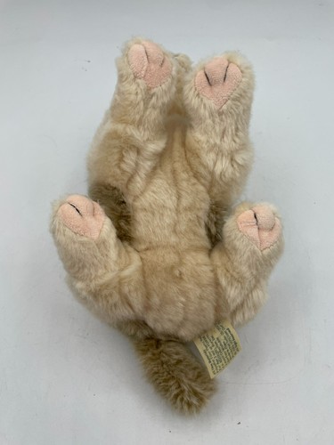 RARE SOS Save Our Space Wolf Pup Realistic Plush Stuffed 9" Laying Tan Brown - Picture 6 of 12