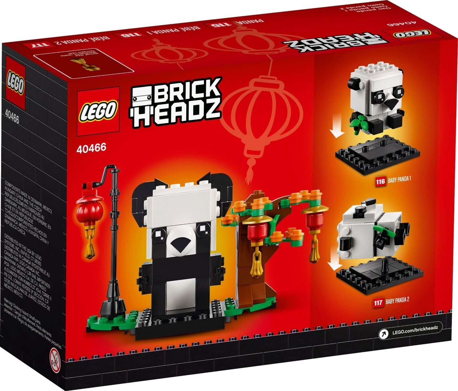 LEGO Brickheadz 40466 Chinese New Year Pandas - Brand New In Box - RETIRED 2022
