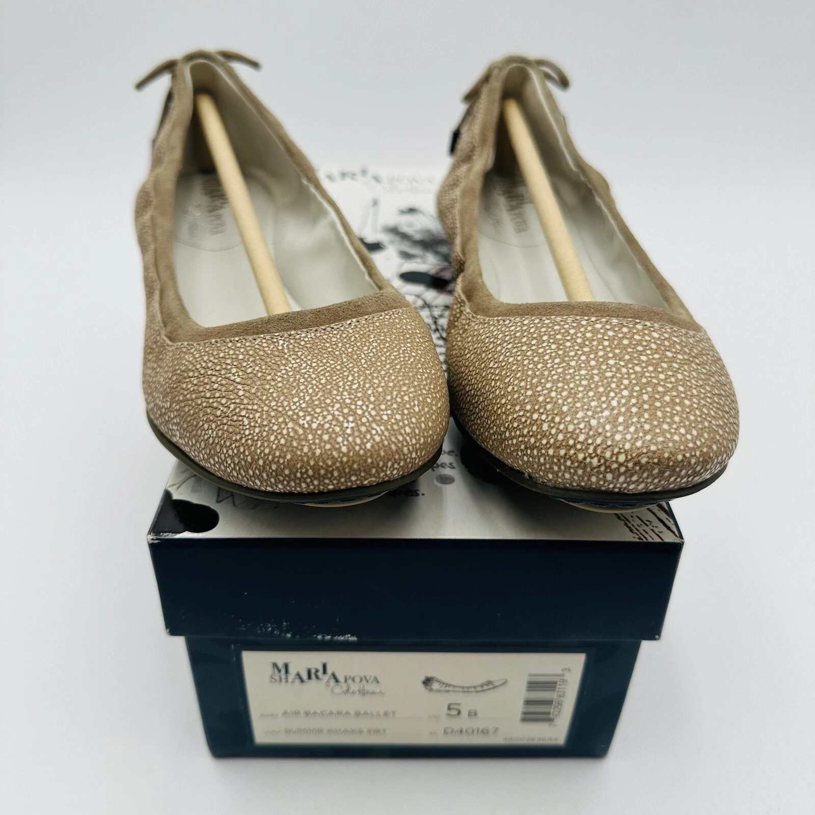 NIKE Scarpe ballerine Maria Shariapova Cole Haan Air Bacara talpa marrone taglia 5 NUOVE