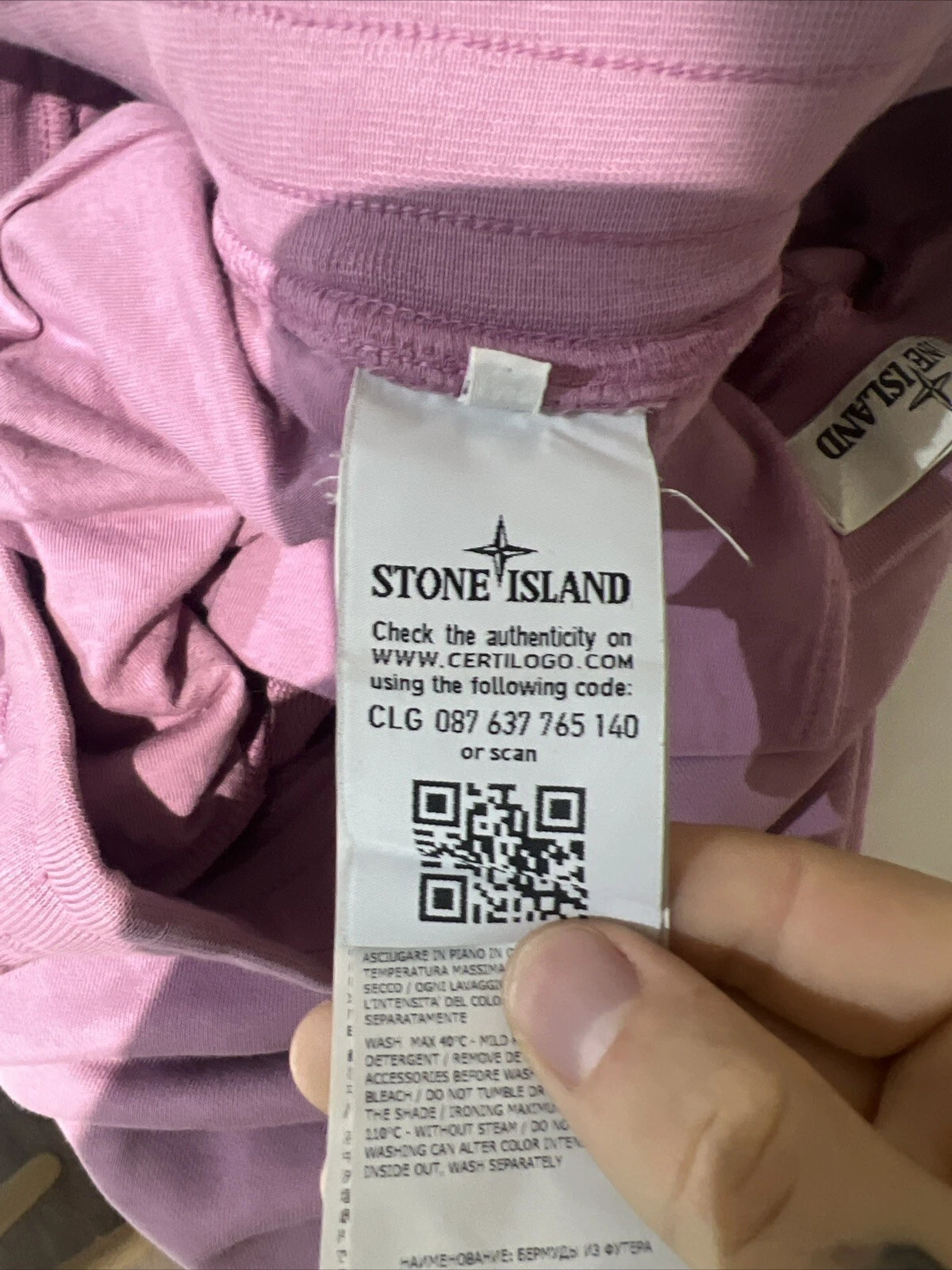 Set maglione e pantaloncini Stone Island rosa XL