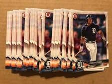 Lot (70) CHRISTIN STEWART Tigers 2018 Bowman Baseball paper base prospect cards