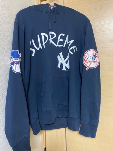 Supreme x New York Yankees 47 Brand Hoodie Navy Size M