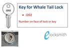 J202 Key to fit Goliath, Sunrise Whale Tail Tool Box lock - FREE POST