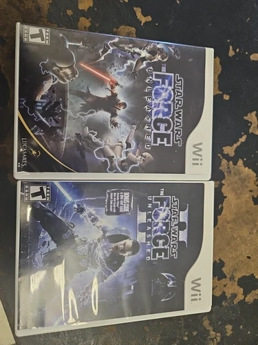 Star Wars The Force Unleashed 1 & II 2 Nintendo Wii W/ Manual￼ Tested And Works￼