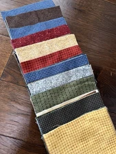 Maywood Studios Woolies Flannel- Scrap Bundle- 72 Pre Cut Squares 6.5” VTG