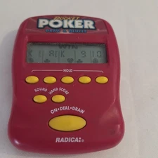Radica POCKET POKER Draw and Deuces Electronic Handheld Game 1997