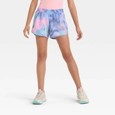 All In Motion Bottoms size XL 14 Girls Tie-Dye Athletic Shorts Blue/ Pink/Pur