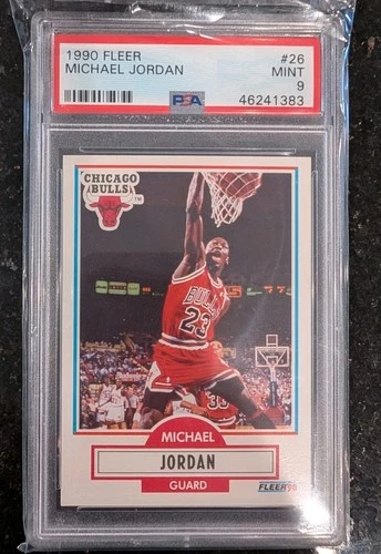 1990 Fleer🔥MICHAEL JORDAN🔥PSA 9 'Fleer 90' #26 Chicago Bulls