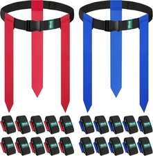 Flag Football Belts, 2/10/20 Sets of Adjustable Flag Football Set with Flags