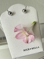 Aretes Hook/ Garfio En Baño De Platino Nice & Bella 