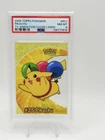 2000 TOPPS POKEMON TV ANIMATION CLEAR CARDS #PC1 PIKACHU PSA 8