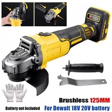125mm Brushless Cordless Angle Grinder Efficient for Dewalt 18V 20V Batteries