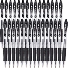 Aen Art Gel Pens, 30 Pack Black Gel Pen Fine Point, Retractable Gel Ink Rollerba