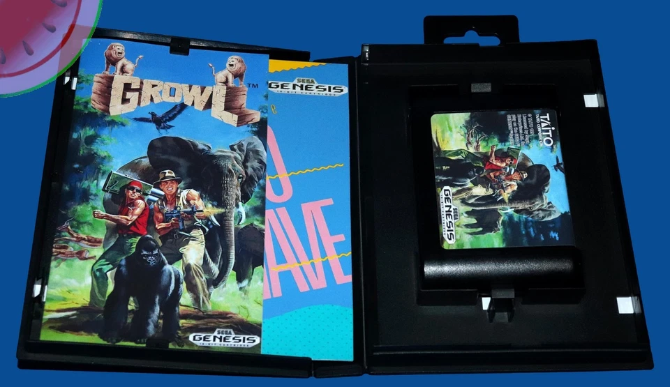 TESTED Sega GENESIS Game GROWL Beat Em Up with NEW Case, Manual, Taito Wave Ad - Image 3 of 4