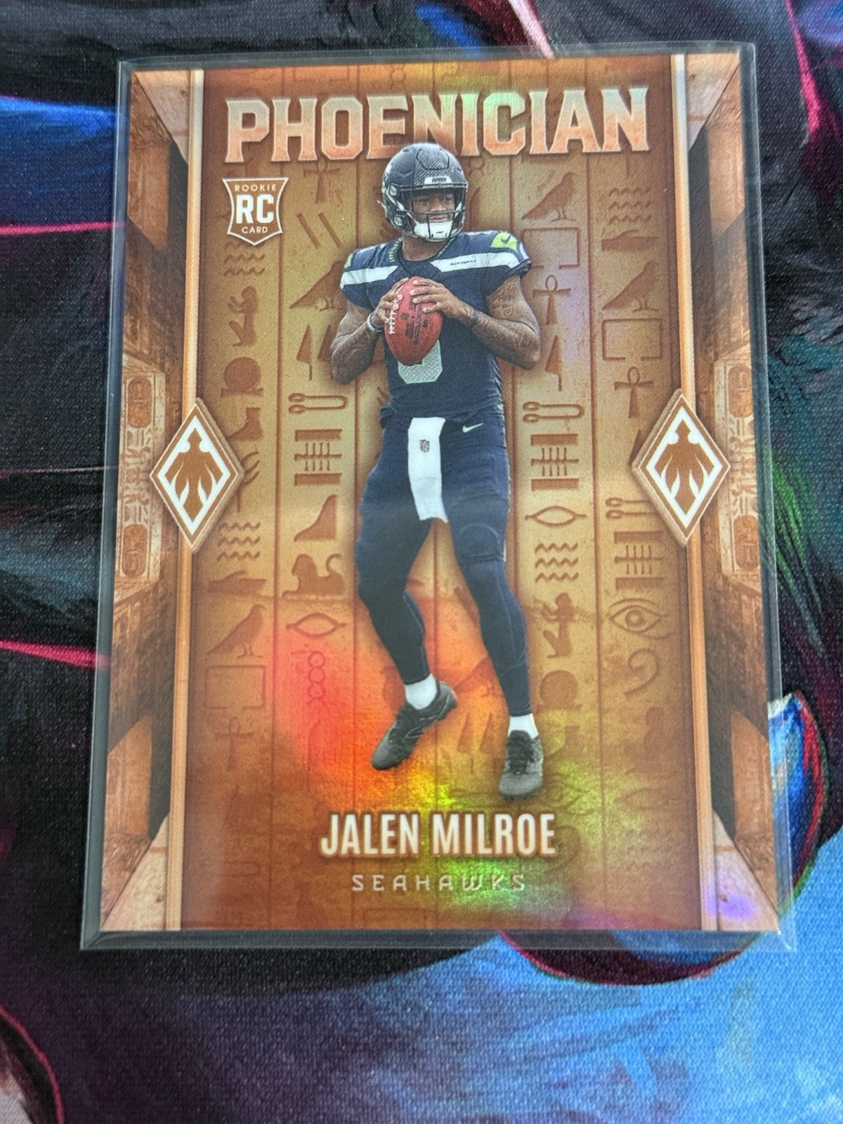 2025 Panini Phoenix Football JALEN MILROE RC No. 9 PHOENICIAN SSP CASE HIT