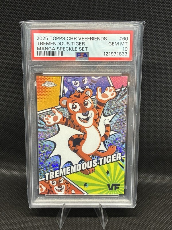 2025 Topps Chrome VeeFriends Tremendous Tiger Manga Speckle #MSS-60 PSA 10