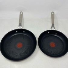 Tefal x Jamie Oliver SS Nonstick Fry Pan Set 9.5" & 11" Silver/Black