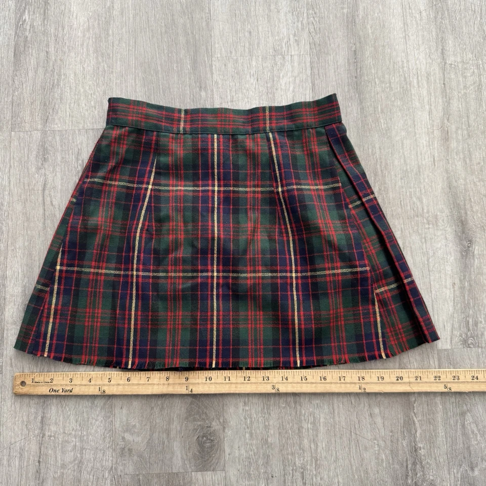 Винтажная мини-юбка 90-х My Michelle в клетку размер 7 сделано в США для школьницы - Изображение 3 из 4