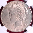 NGC AU-58! 1935 PEACE DOLLAR