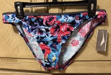 NWT 44 Kenneth Cole Reaction Floral Swim Hipster Bikini Bottoms Size XL