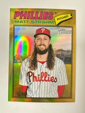 2026 Topps Heritage-  Matt Strahm #193 Chrome Gold Refractor /50 - Phillies