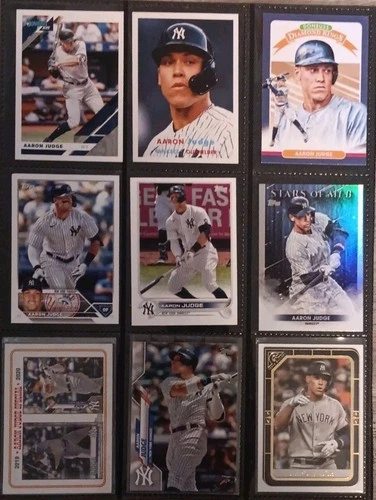 Aaron Judge Topps Card Lot × 9 - Base - Insert - Yankees